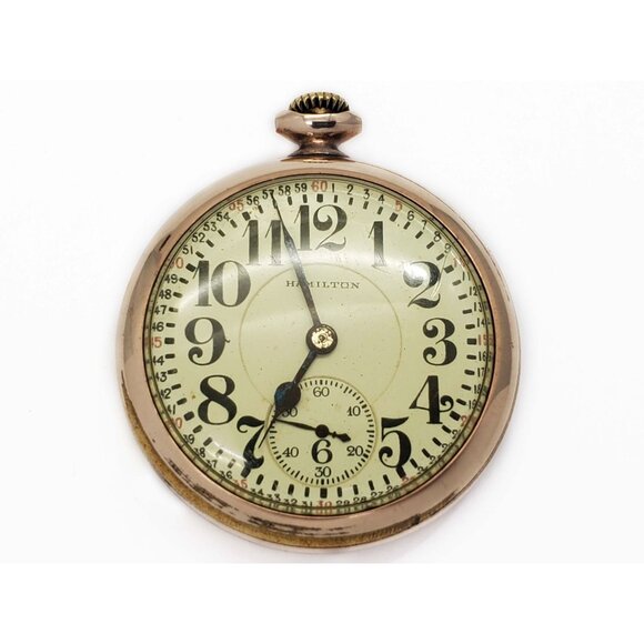 Vintage Hamilton 992 Double Roller Pocket Watch 16s 21 Jewels 10k Gold Filled - Picture 1 of 10